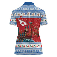 Greenland Viking Santa Christmas Women Polo Shirt Funny Reindeer Norse Xmas - Wonder Print Shop