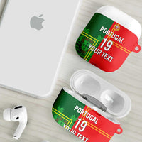 Custom Portugal Football AirPods Case Coat of Arms Line Art Style - Wonder Print Shop