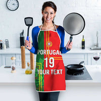 Custom Portugal Football Apron Coat of Arms Line Art Style - Wonder Print Shop
