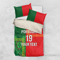 Custom Portugal Football Bedding Set Coat of Arms Line Art Style - Wonder Print Shop