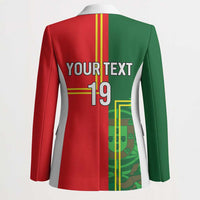Custom Portugal Football Blazer Coat of Arms Line Art Style - Wonder Print Shop