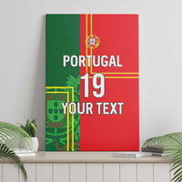 Custom Portugal Football Canvas Wall Art Coat of Arms Line Art Style - Wonder Print Shop