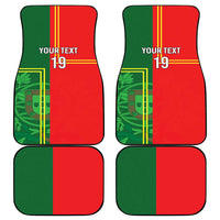 Custom Portugal Football Car Mats Coat of Arms Line Art Style - Wonder Print Shop