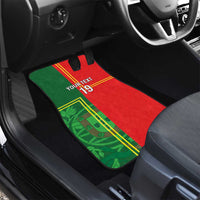 Custom Portugal Football Car Mats Coat of Arms Line Art Style - Wonder Print Shop