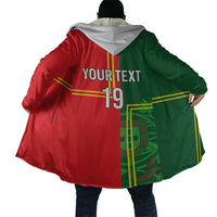Custom Portugal Football Cloak Coat of Arms Line Art Style - Wonder Print Shop