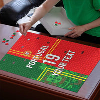 Custom Portugal Football Puzzle Coat of Arms Line Art Style - Wonder Print Shop