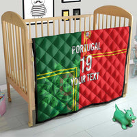 Custom Portugal Football Quilt Coat of Arms Line Art Style - Wonder Print Shop