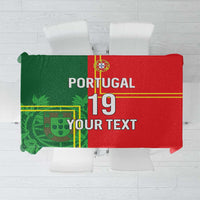 Custom Portugal Football Tablecloth Coat of Arms Line Art Style - Wonder Print Shop