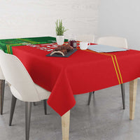 Custom Portugal Football Tablecloth Coat of Arms Line Art Style - Wonder Print Shop