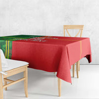 Custom Portugal Football Tablecloth Coat of Arms Line Art Style - Wonder Print Shop