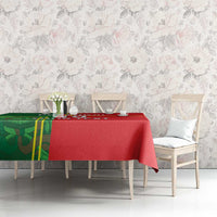 Custom Portugal Football Tablecloth Coat of Arms Line Art Style - Wonder Print Shop