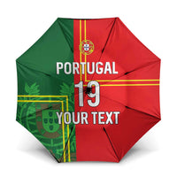 Custom Portugal Football Umbrella Coat of Arms Line Art Style - Wonder Print Shop