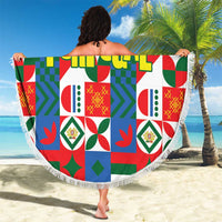 Portugal Football Beach Blanket Patchwork National Flag Design - Wonder Print Shop