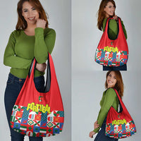 Portugal Football Grocery Bag Patchwork National Flag Design - Wonder Print Shop
