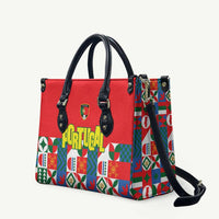 Portugal Football Leather Bag Patchwork National Flag Design - Wonder Print Shop