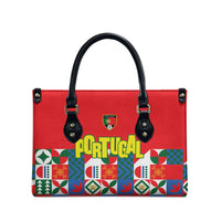Portugal Football Leather Bag Patchwork National Flag Design - Wonder Print Shop