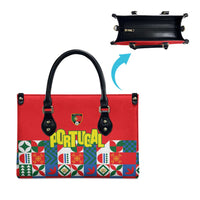 Portugal Football Leather Bag Patchwork National Flag Design - Wonder Print Shop