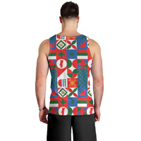 Portugal Football Men Tank Top Patchwork National Flag Design - Wonder Print Shop