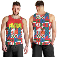 Portugal Football Men Tank Top Patchwork National Flag Design - Wonder Print Shop