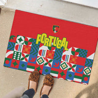 Portugal Football Rubber Doormat Patchwork National Flag Design - Wonder Print Shop