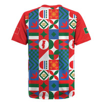 Portugal Football Rugby Jersey Patchwork National Flag Design - Wonder Print Shop