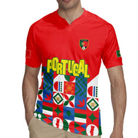 Portugal Football Rugby Jersey Patchwork National Flag Design - Wonder Print Shop