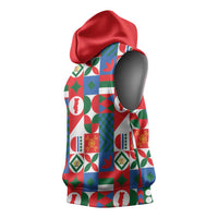 Portugal Football Sleeveless Hoodie Patchwork National Flag Design - Wonder Print Shop