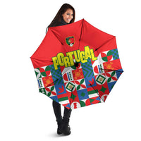 Portugal Football Umbrella Patchwork National Flag Design - Wonder Print Shop