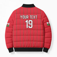 Custom World Football 2026 Wales Bomber Puffer Jacket Cymru Together Stronger - Wonder Print Shop