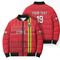Custom World Football 2026 Wales Bomber Puffer Jacket Cymru Together Stronger - Wonder Print Shop