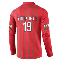 Custom World Football 2026 Wales Button Sweatshirt Cymru Together Stronger - Wonder Print Shop