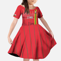 Custom World Football 2026 Wales Family Matching Mermaid Dress and Hawaiian Shirt Cymru Together Stronger - Wonder Print Shop