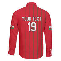 Custom World Football 2026 Wales Family Matching Off The Shoulder Long Sleeve Dress and Hawaiian Shirt Cymru Together Stronger - Wonder Print Shop