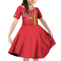 Custom World Football 2026 Wales Family Matching Off Shoulder Short Dress and Hawaiian Shirt Cymru Together Stronger - Wonder Print Shop