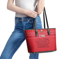 World Football 2026 Wales Leather Tote Bag Cymru Together Stronger - Wonder Print Shop