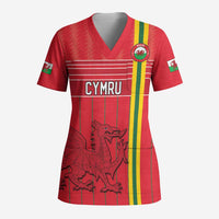 Custom World Football 2026 Wales Scrub Top Cymru Together Stronger - Wonder Print Shop