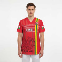Custom World Football 2026 Wales Scrub Top Cymru Together Stronger - Wonder Print Shop