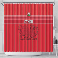 World Football 2026 Wales Shower Curtain Cymru Together Stronger - Wonder Print Shop