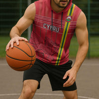 Custom World Football 2026 Wales Sleeveless Hoodie Cymru Together Stronger - Wonder Print Shop