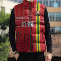Custom World Football 2026 Wales Sleeveless Puffer Jacket Cymru Together Stronger - Wonder Print Shop