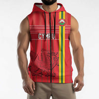 Custom World Football 2026 Wales Sleeveless Zip Hoodie Cymru Together Stronger - Wonder Print Shop