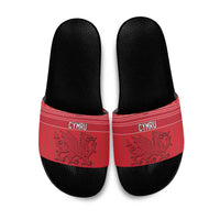 World Football 2026 Wales Slide Sandals Cymru Together Stronger - Wonder Print Shop