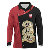 Personalized Poland Pierogi Long Sleeve Polo Shirt Polish National Dumplings