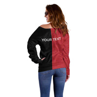 Personalized Poland Pierogi Off Shoulder Sweater Polish National Dumplings