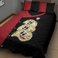 Poland Pierogi Quilt Bed Set Polish National Dumplings