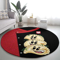 Poland Pierogi Round Carpet Polish National Dumplings
