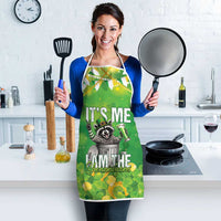 Funny Raccoon St Patrick's Day Apron It's Me I Am the Shenanigans