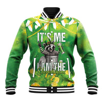 Funny Raccoon St Patrick's Day Baseball Jacket It's Me I Am the Shenanigans
