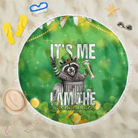 Funny Raccoon St Patrick's Day Beach Blanket It's Me I Am the Shenanigans