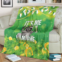 Funny Raccoon St Patrick's Day Blanket It's Me I Am the Shenanigans